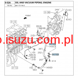 Uszczelka rurki olejowej turbosprężarki ISUZU D-MAX 2,5 TDI 3,0 TDI , N-series