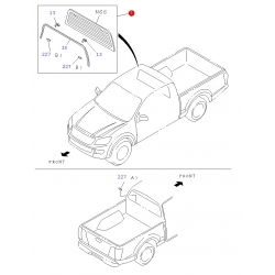 Szyba tylna kabiny ISUZU D-MAX