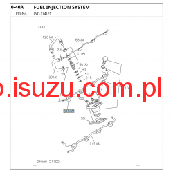 Przewód paliwowy silnika 4LE1, 4LE2