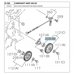 Tulejka koła rozrządu ISUZU N-series, F-series, 4HK1